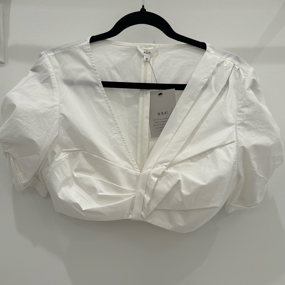 A.L.C. Twist front blouse 10 white
